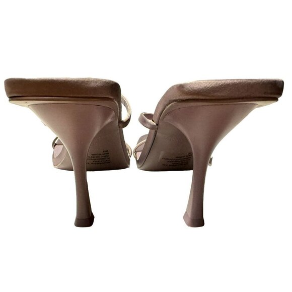 Steve Madden Aislinn Lilac Satin Strappy Rhinestone Detail Slip-On Sandals 6.5M - Picture 6 of 11